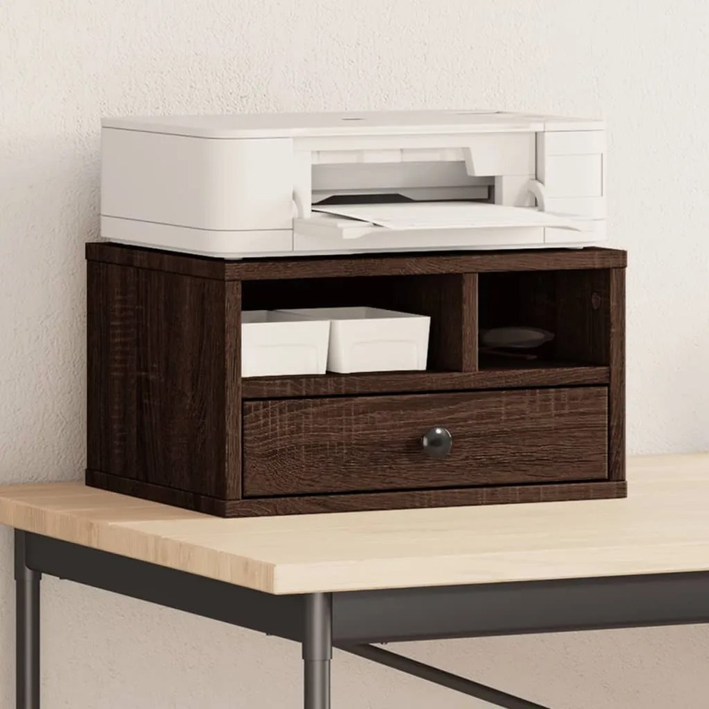 vidaXL Βάση Εκτυπωτή Καφέ Δρυς 40x32x22,5 εκ. από Επεξεργασμένο Ξύλο