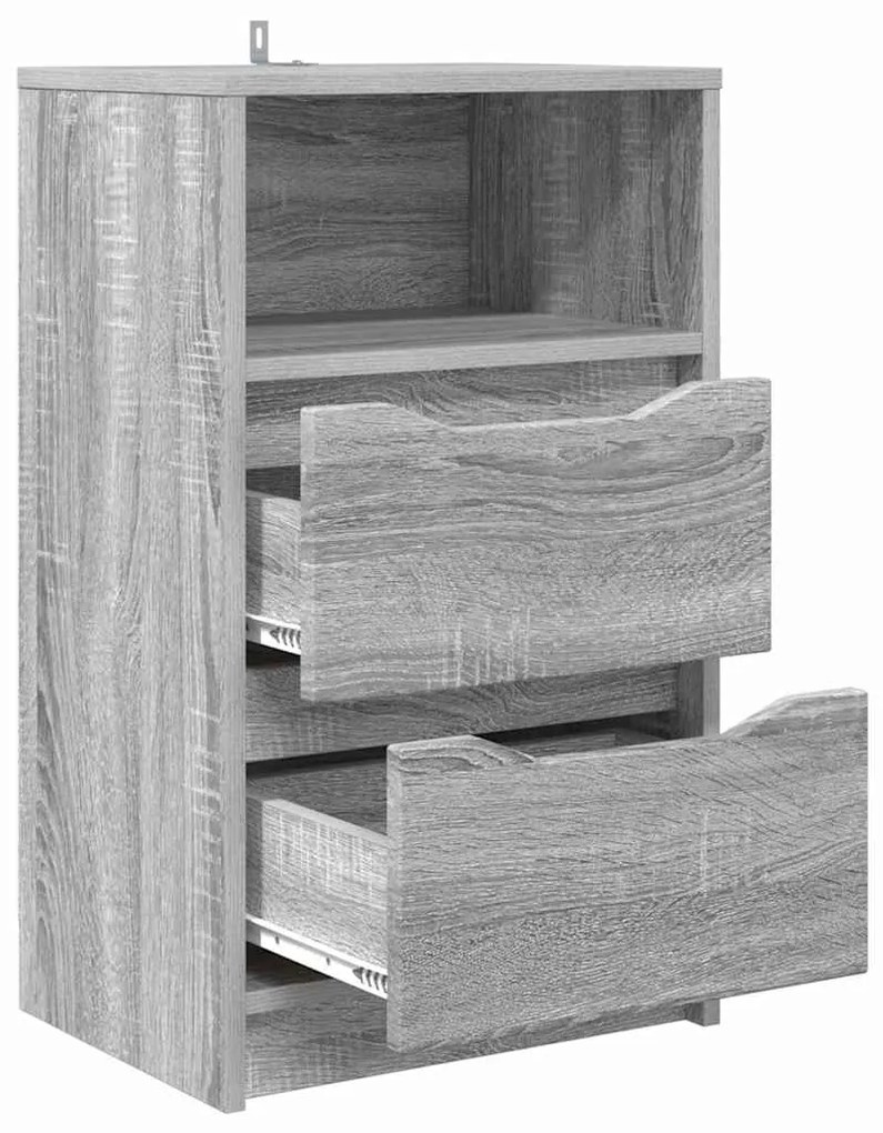vidaXL Κομοδίνο Γκρίζο Σονομα 40 x 30 x 467 εκ Επεξεργασμένο ξύλο