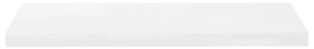 Ράφια Τοίχου Γυαλιστερά Άσπρα 4 Τεμάχια 80x23,5x3,8 εκ. MDF 323753