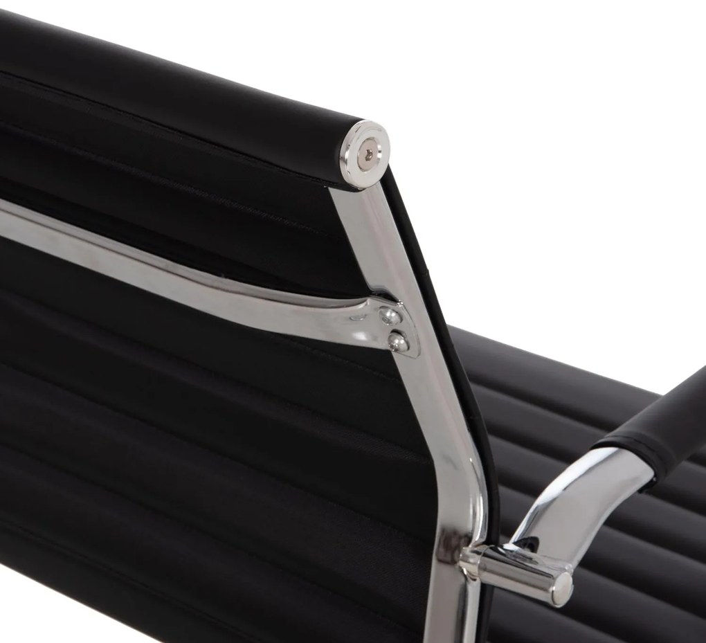 Καρέκλα επισκέπτη Boss με μπράτσα και μαύρο PU 54x56x87Υ εκ. 2αδα