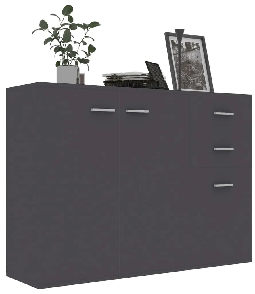 vidaXL Μπουφές Γκρι 105 x 30 x 75 εκ. από Επεξ. Ξύλο