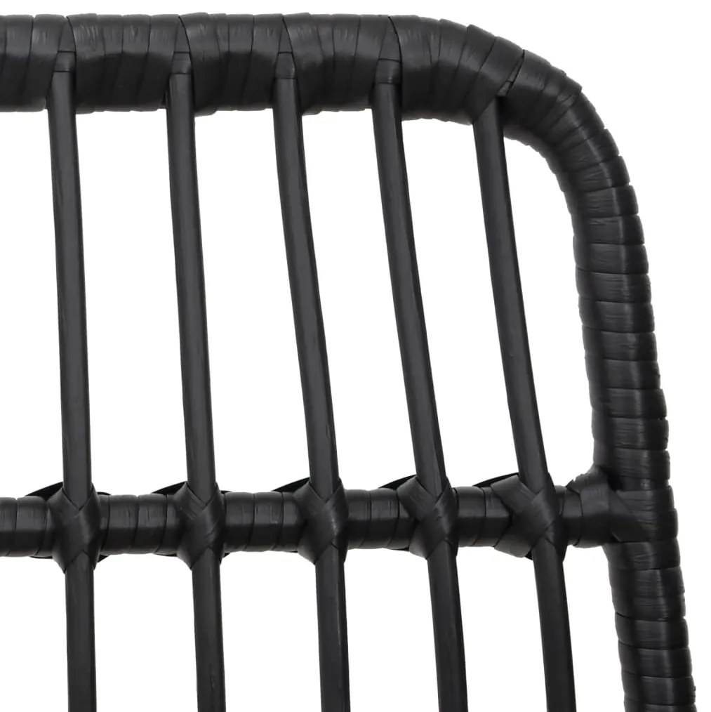 vidaXL Σετ Τραπεζαρίας Κήπου 9 τεμ. Μαύρο από Συνθετικό Ρατάν