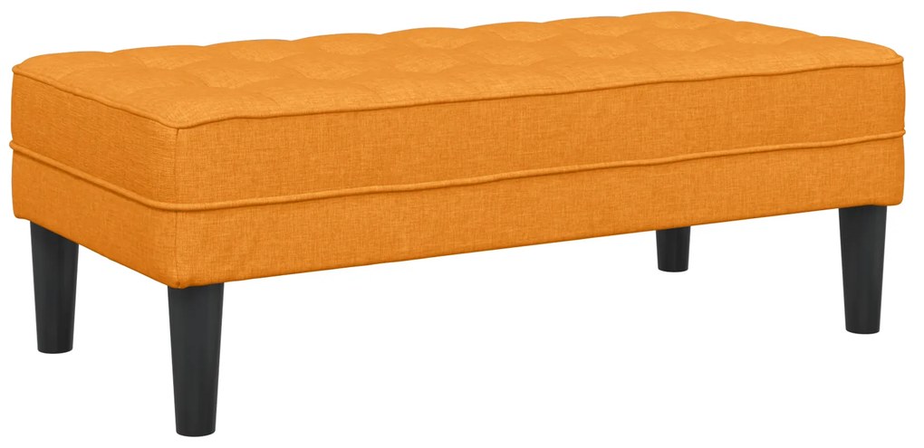 vidaXL Παγκάκι Σκούρο Κίτρινο 113x57x39 εκ. Υφάσμα
