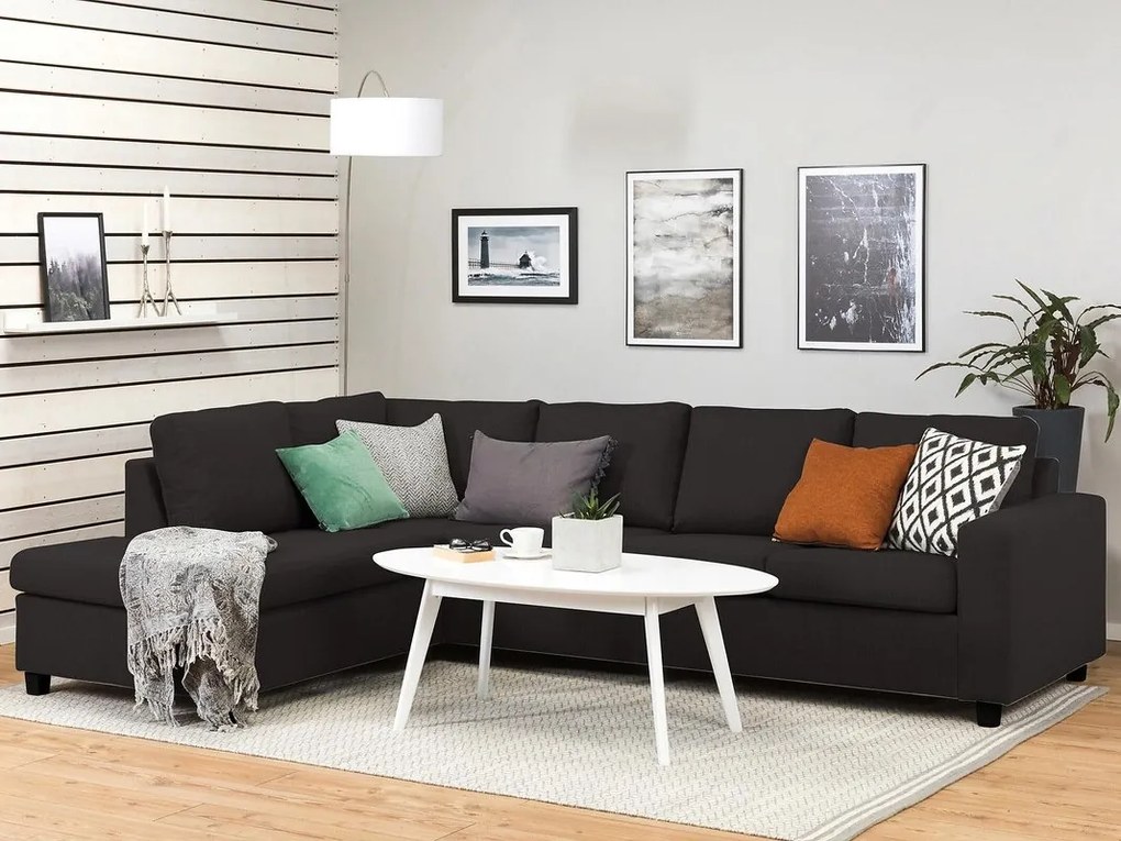 Γωνιακός Καναπές Scandinavian Choice C166, Μαύρο, 287x199x79cm