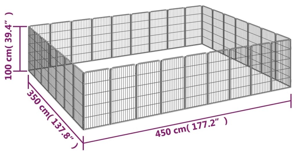 ΚΛΟΥΒΙ ΣΚΥΛΟΥ 32 ΠΑΝΕΛ ΜΑΥΡΟ 50X100 ΕΚ. ΑΤΣΑΛΙ ΜΕ ΒΑΦΗ ΠΟΥΔΡΑΣ 3115964