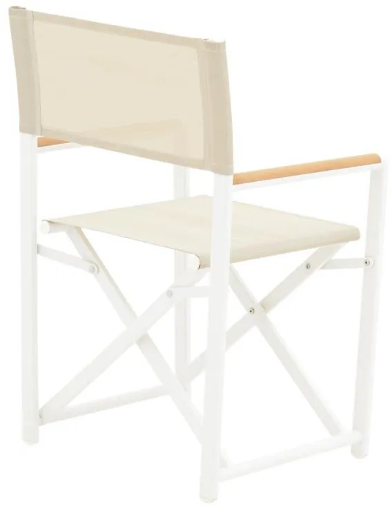 Καρέκλα - Πολυθρόνα σκηνοθέτη Mabu λευκό αλουμίνιο 56x48x86 εκ. 56x48x86 εκ.