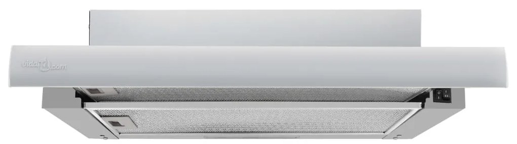 vidaXL Απορροφητήρας Συρόμενος Λεπτός 480μ³/ώρα Αλουμίνιο/Ανοξ. Ατσάλι