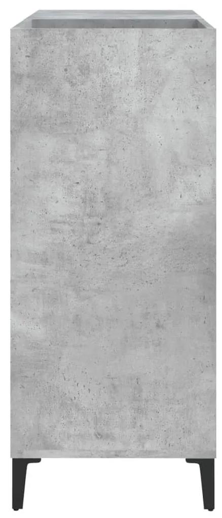 Δισκοθήκη Γκρι Σκυροδέματος 84,5 x 38 x 89 εκ από Επεξεργ. Ξύλο - Γκρι