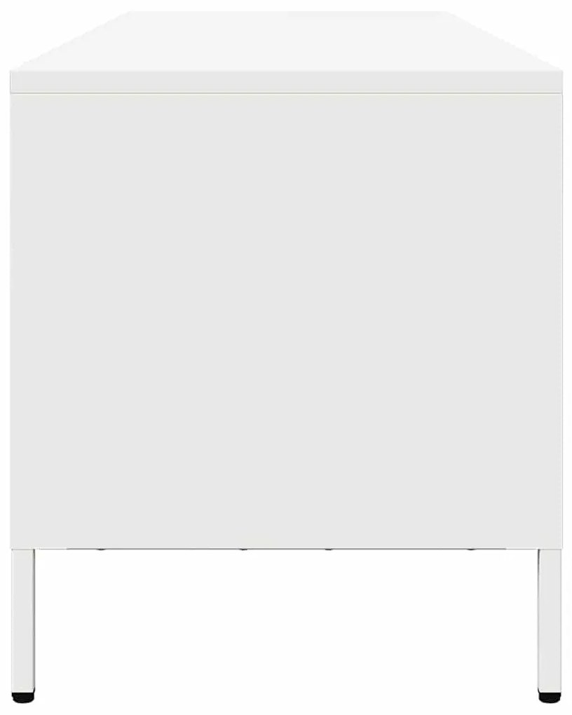 vidaXL ντουλάπι τηλεόρασης  Λευκό από χάλυβα ψυχρής έλασης