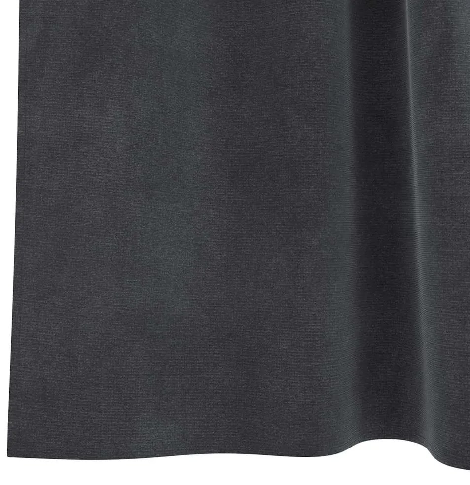 vidaXL Κουρτίνες με κουρτίνες 2 pcs Ανοιχτό γκρι 140 x 225 cm Βελούδο