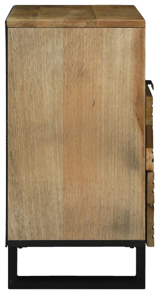 vidaXL Κομοδίνο - 50x33x60 εκ., Φτιαγμένο από μασίφ ξύλο μάνγκο