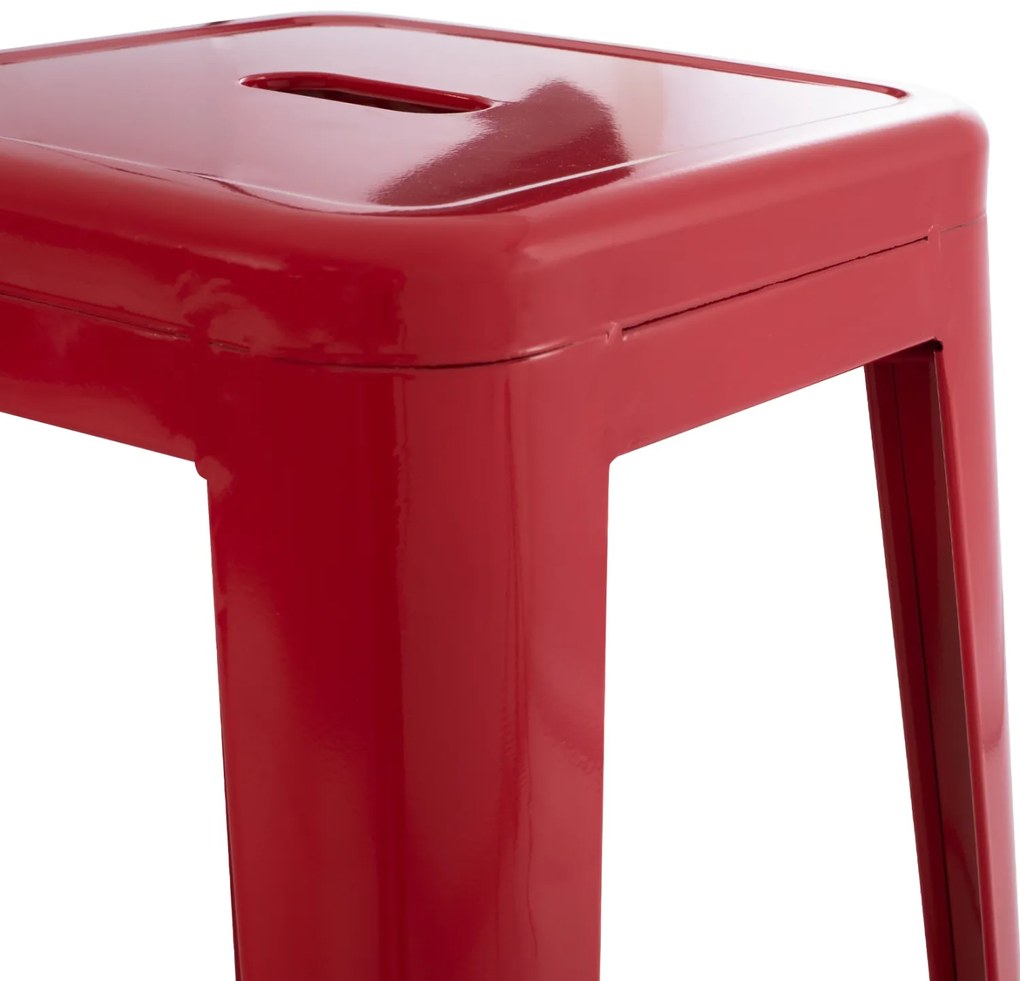 ΣΚΑΜΠΟ ΜΠΑΡ ΜΕΤΑΛΛΙΚΟ MELITA-PRO HM8642.44 ΣΕ ΚΟΚΚΙΝΟ 43x43x78Υεκ. (1 Τεμμάχια)