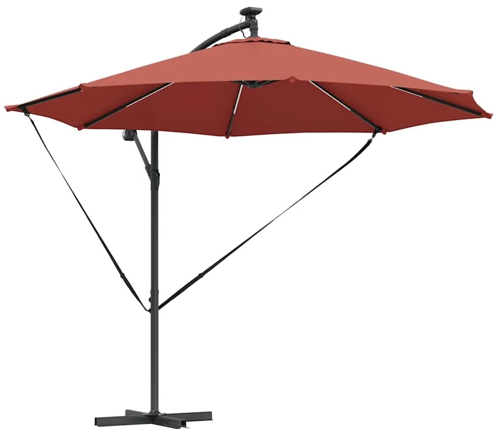vidaXL Ομπρέλα Cantilever Banana Τερακότα 294 x 294 x 248 cm