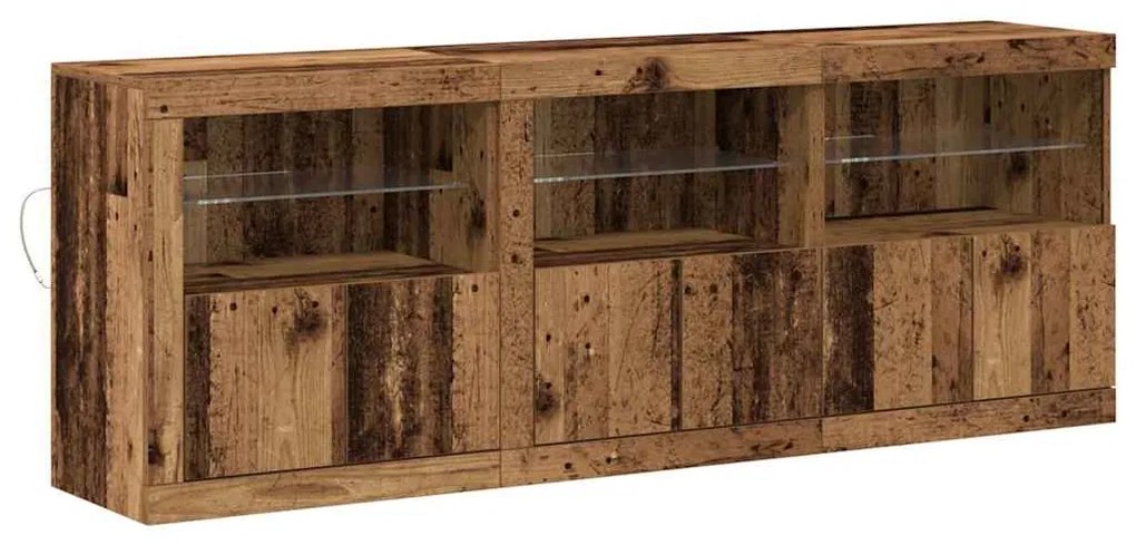 vidaXL Πλαϊνό γραφείο Παλαιό ξύλο 181.5 x 37 x 67 εκ.