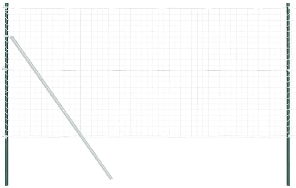 vidaXL Πό posts φράχτη 2 pcs Πράσινο 130 cm