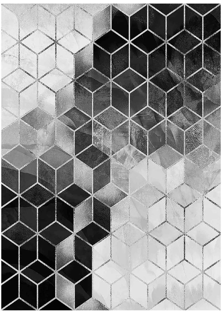 Χαλί Hmnt440 102HFT4871 White-Grey-Black Conceptum Hypnose 120X180cm