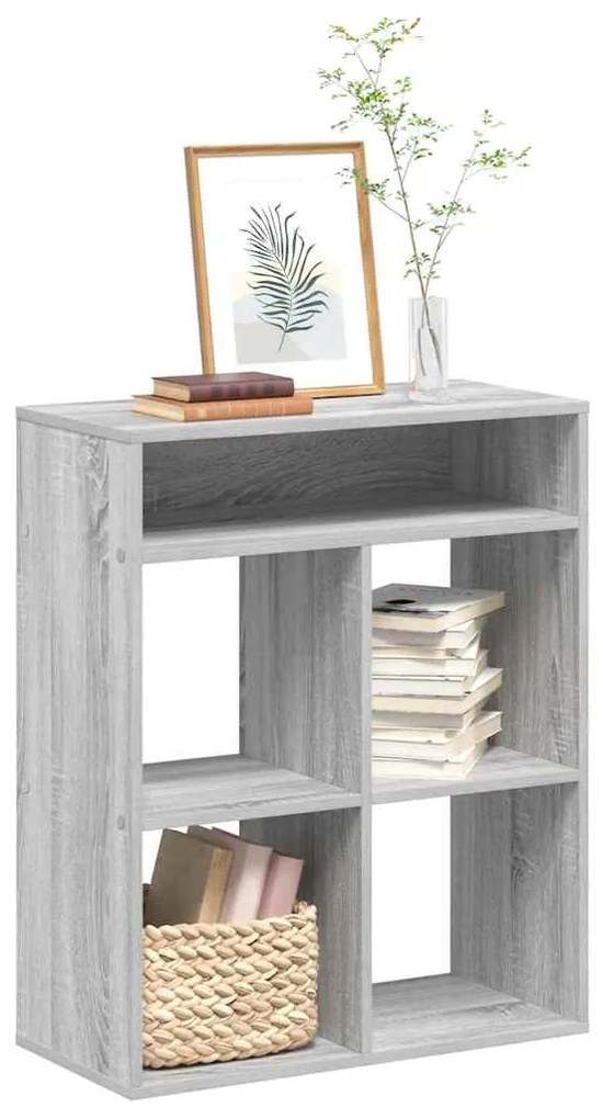 Βιβλιοθήκη Γκρι Sonoma 66x31x80 εκ. από Επεξεργασμένο Ξύλο