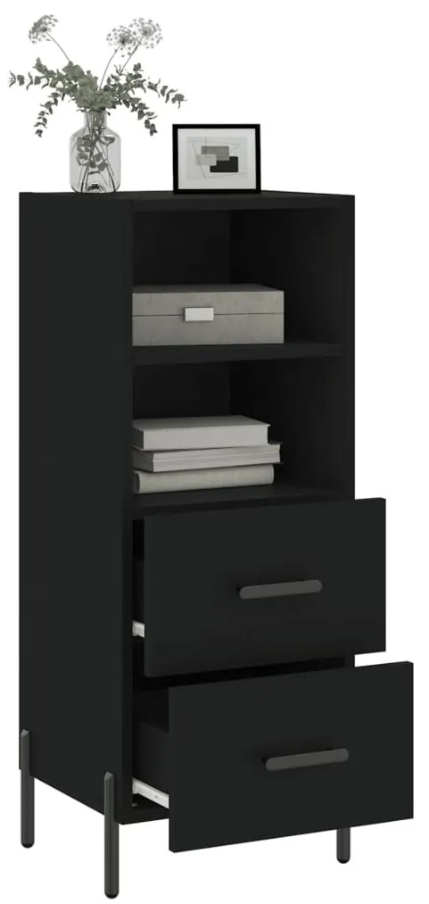 vidaXL Ντουλάπι Μαύρο 34,5 x 34 x 90 εκ. από Επεξεργασμένο Ξύλο