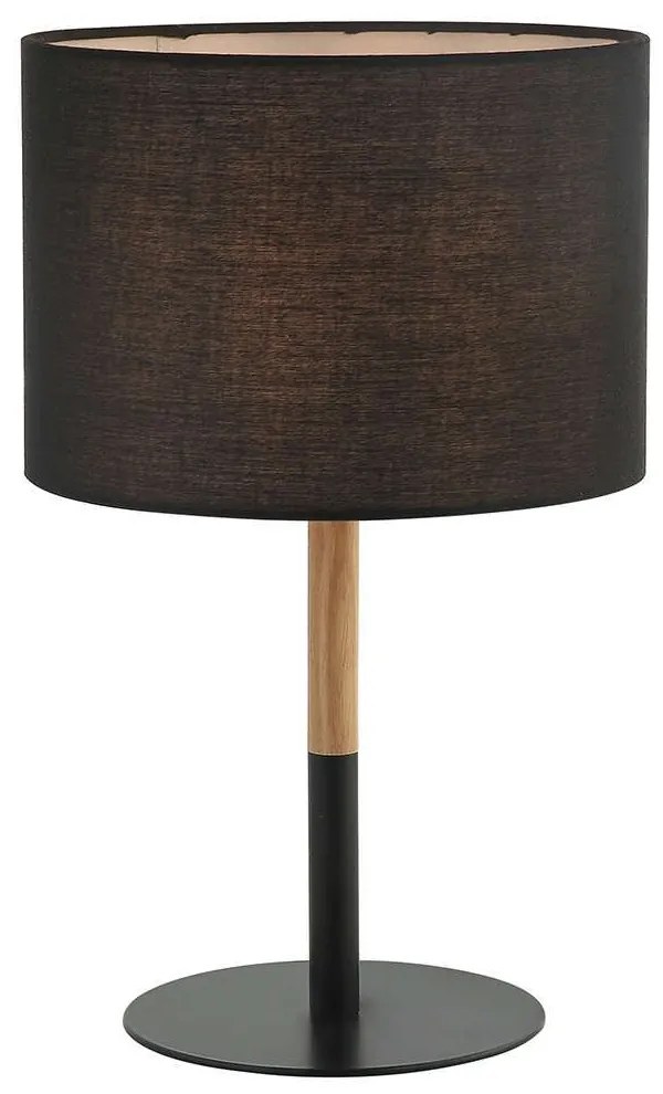 Φωτιστικό Επιτραπέζιο 20214 1xE14 Max 40W Black Matt Fabric, Wood, Metal
