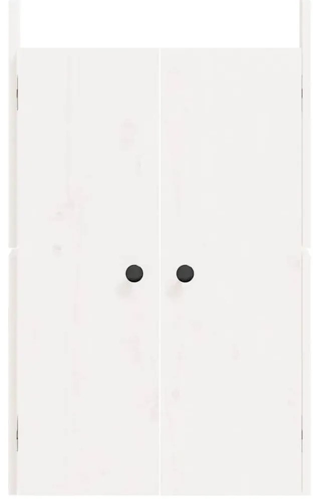 vidaXL Πόρτες Κουζίνας Εξ. Χώρου Λευκές 50x9x82 εκ Μασίφ Ξύλο Πεύκου