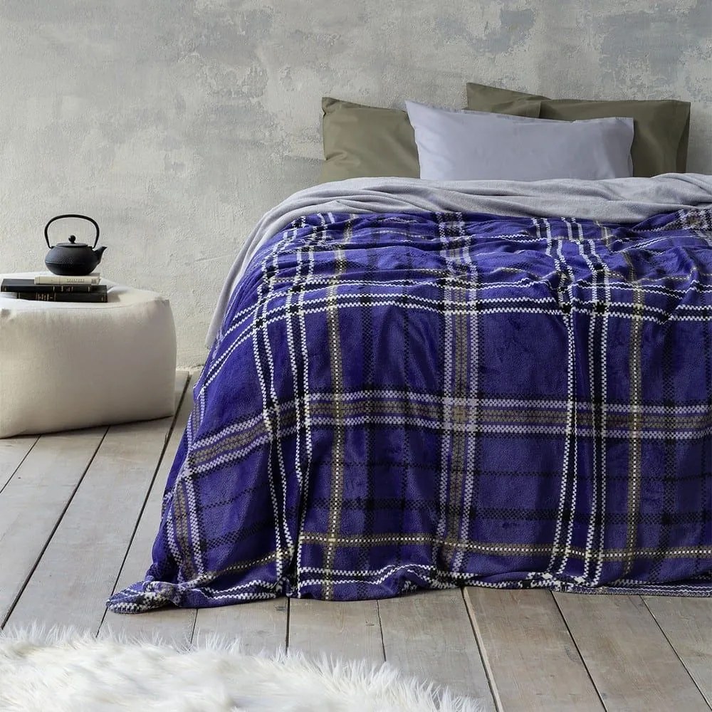 Κουβέρτα Kester Blue Nima Queen Size 220x240cm Πολυέστερ