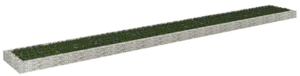 vidaXL Συρματοκιβώτιο-Γλάστρα Υπερυψωμένη 800x100x20 εκ. Γαλβ. Χάλυβας