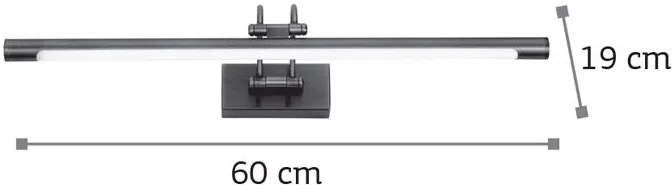 Απλίκα τοίχου InLight 1044-Μαύρο-Μήκος: 60 εκ.