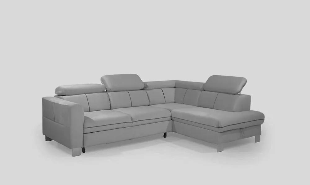 Γωνιακός καναπές κρεβάτι Ferdy με αποθηκευτικό χώρο, γκρι 255x191x83cm Δεξιά γωνία – BEL-TED-001
