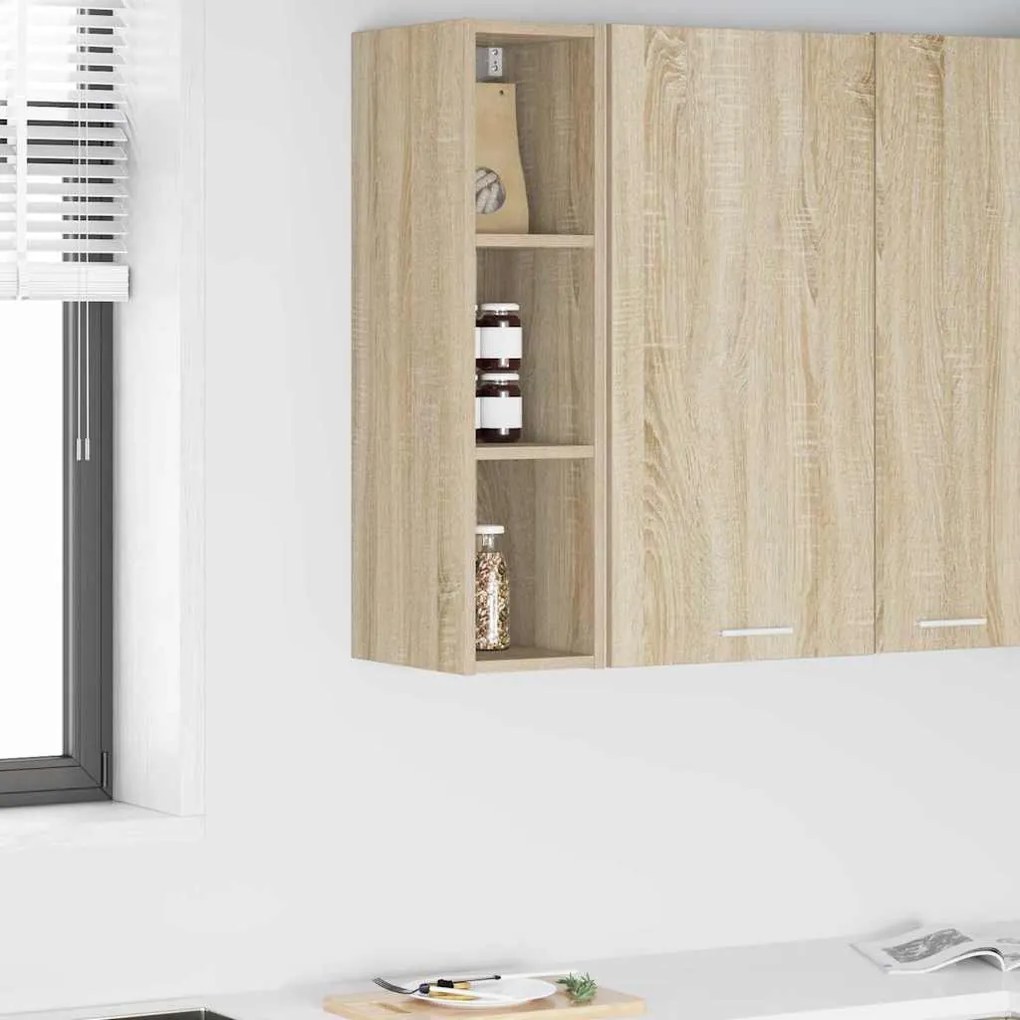 Κρεμαστό ντουλάπι με αποθήκευση Δρύς Sonoma 20 x 29,5 x 80 εκ.