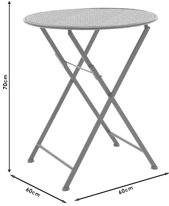 Τραπεζαρία Walen σετ 3τεμ μέταλλο μαύρο