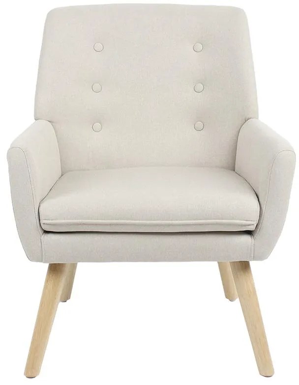 Πολυθρόνα Likable ύφασμα εκρού-φυσικό 67x89x86εκ 67x89x86 εκ.