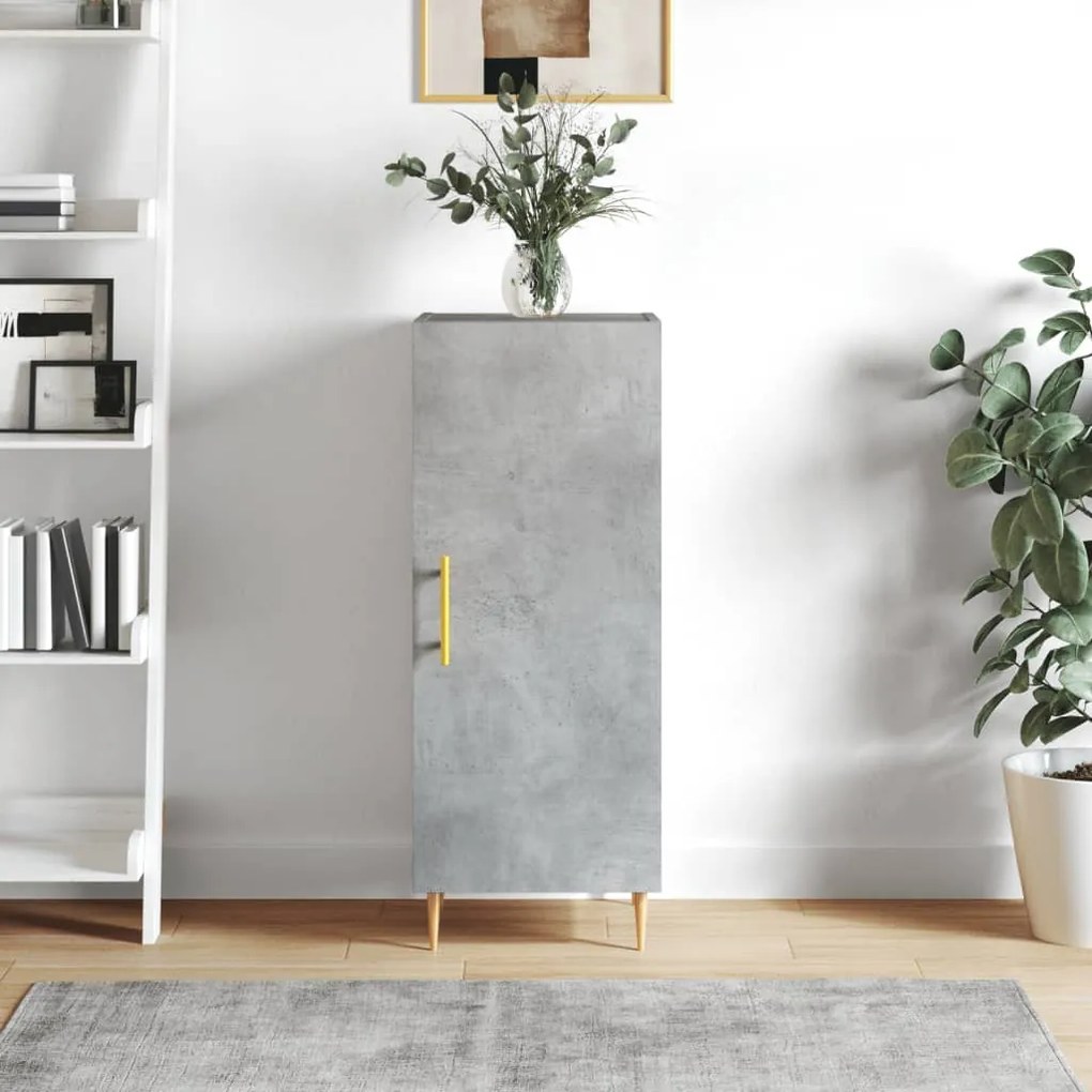 vidaXL Ντουλάπι Γκρι Σκυροδέματος 34,5x34x90 εκ. Επεξεργασμένο Ξύλο