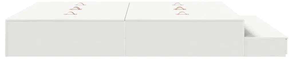 vidaXL Κρεβάτι με αποθηκευτικό χώρο Λευκό 236.5 x 200 x 31.5 εκατοστά