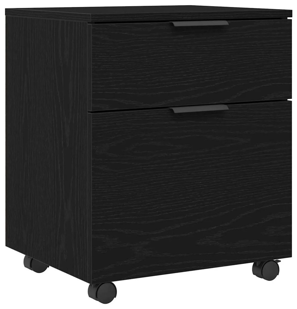 vidaXL Ντουλάπα Αρχείων Μαύρη δρυς 45 x 38 x 54 εκ Επεξεργασμένο ξύλο