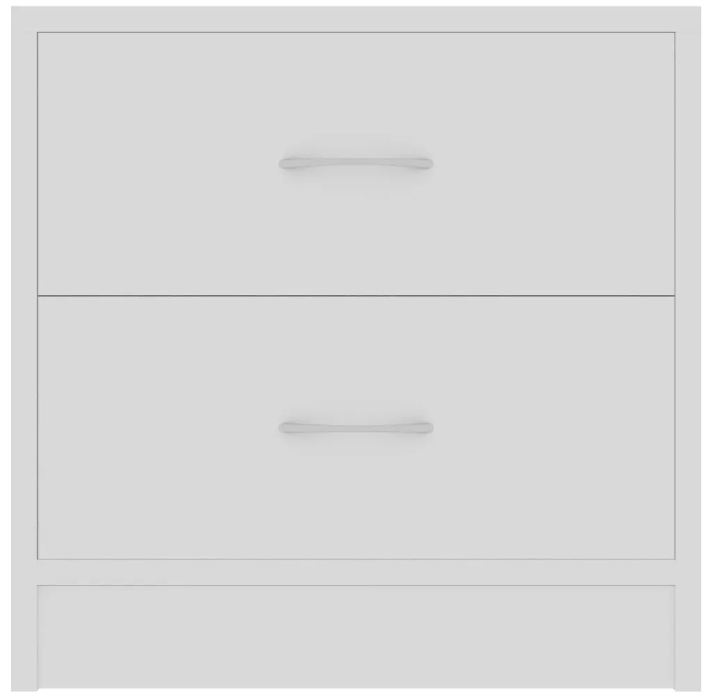 vidaXL Κομοδίνα 2 τεμ. Λευκά 40 x 30 x 40 εκ. από Επεξ. Ξύλο
