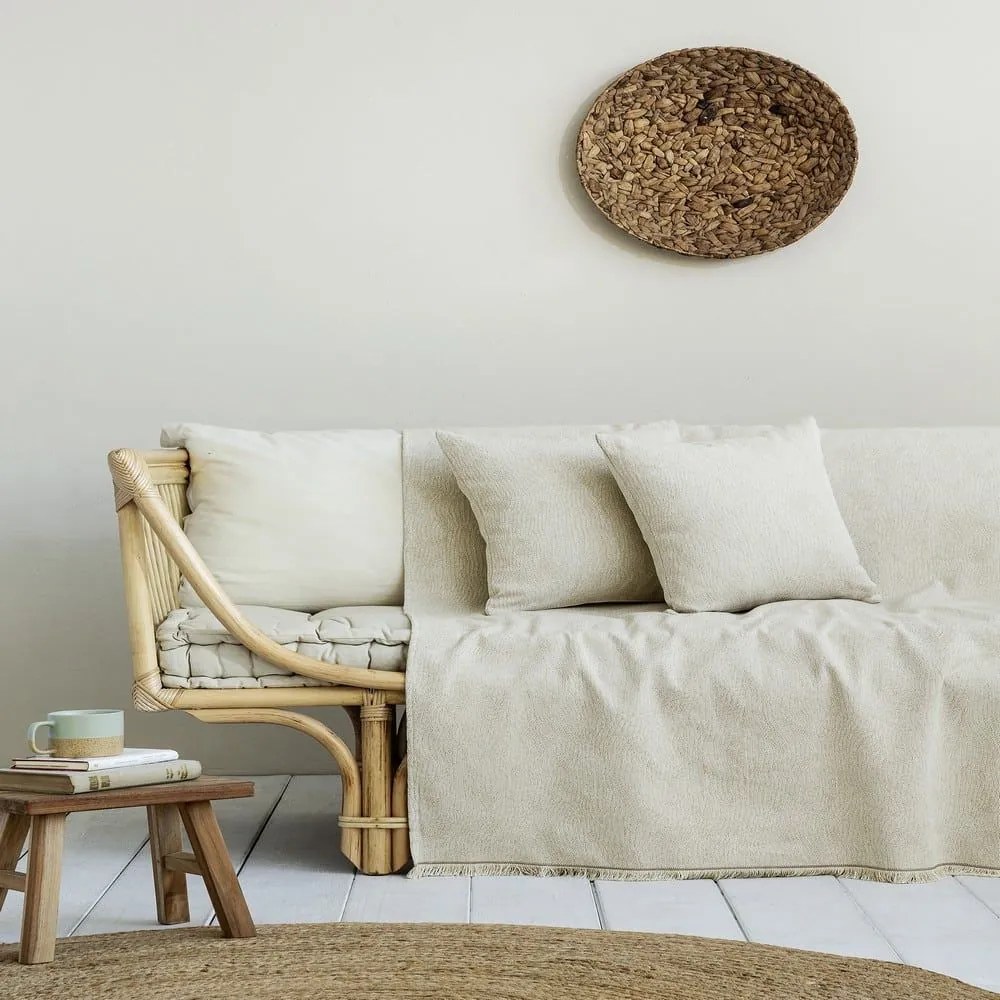 Ριχτάρι Waves Mint Ivory Nima Τριθέσιο 180x300cm Βαμβάκι-Πολυέστερ