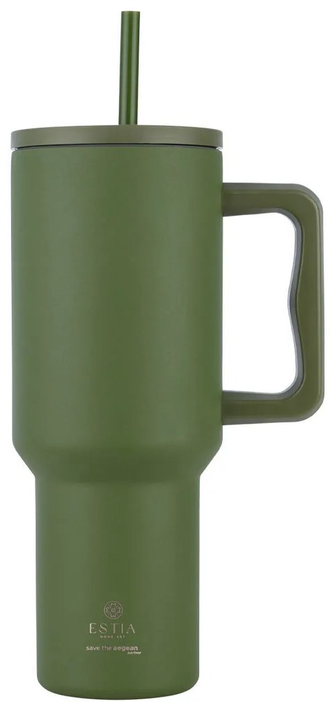 ESTIA ΘΕΡΜΟΣ STRAW TUMBLER XL SAVE THE AEGEAN 1200ml FOREST SPIRIT 01-32173