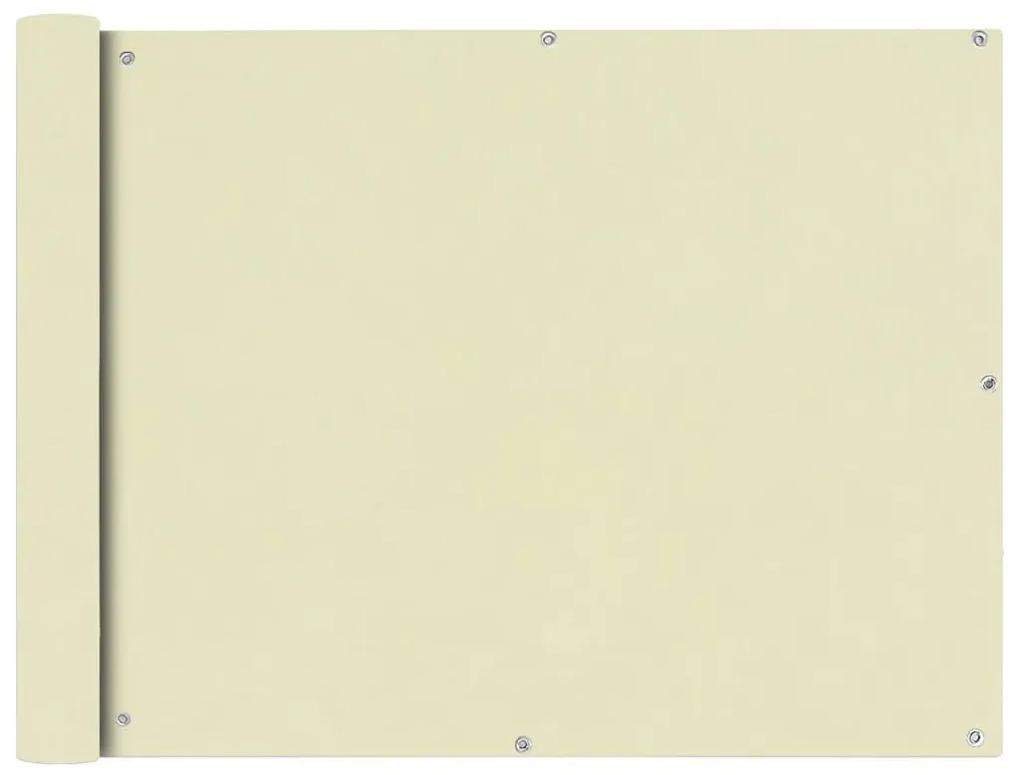 Διαχωριστικό Βεράντας Κρεμ 90 x 400 εκ. από Ύφασμα Oxford - Κρεμ