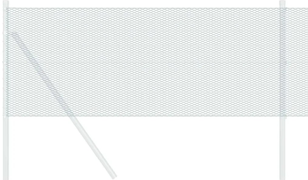 vidaXL Εξαγωνικός φράχτης Πράσινο 0.5 x 50 μ. Ατσάλι