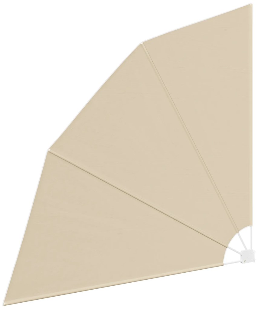 vidaXL Αδιάφανο σκίαστρο μπαλκονιού Μπεζ 210 x 210 cm ύφασμα