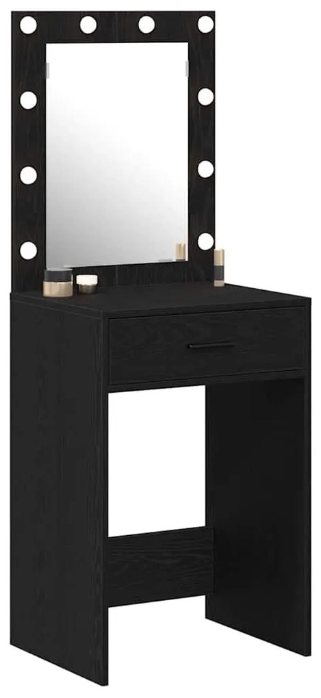 vidaXL Κομοδίνο Μαύρη δρυς 50 x 41 x 135 εκ Επεξεργασμένο ξύλο