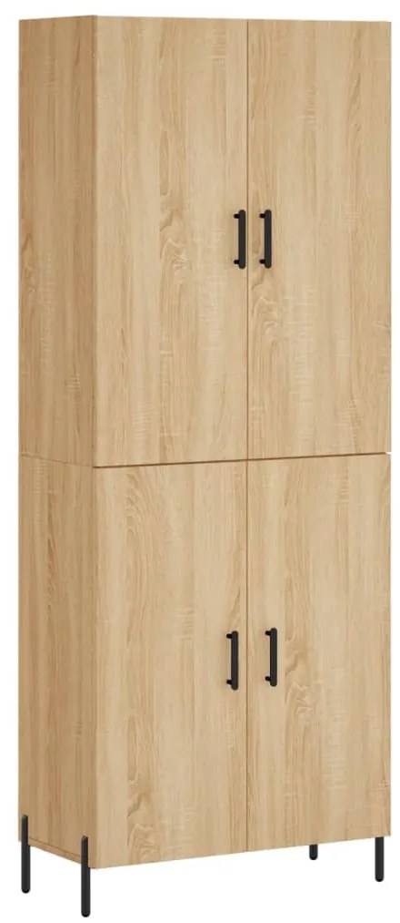 vidaXL Ντουλάπι Sonoma δρυς 69,5 x 34 x 180 εκ. από Επεξεργασμένο Ξύλο