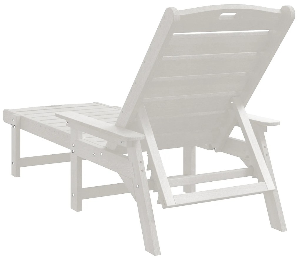 vidaXL Καναπές Ήλιου Λευκός 53x162x98.5 εκ. HDPE