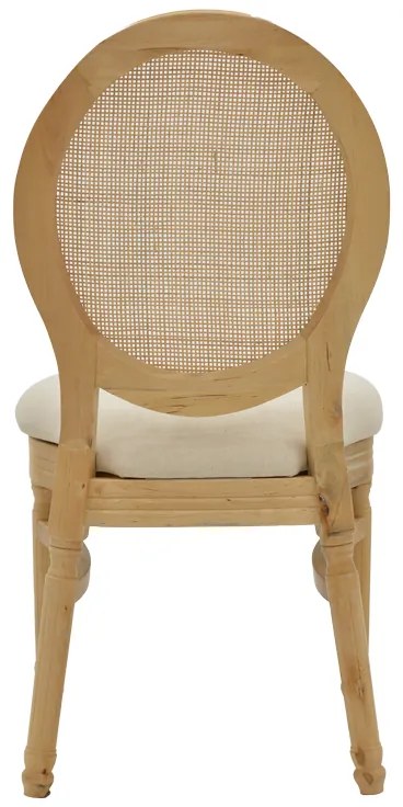 Καρέκλα Canco pakoworld φυσικό rubberwood-φυσικό rattan 50x55x98εκ (1 τεμάχια)