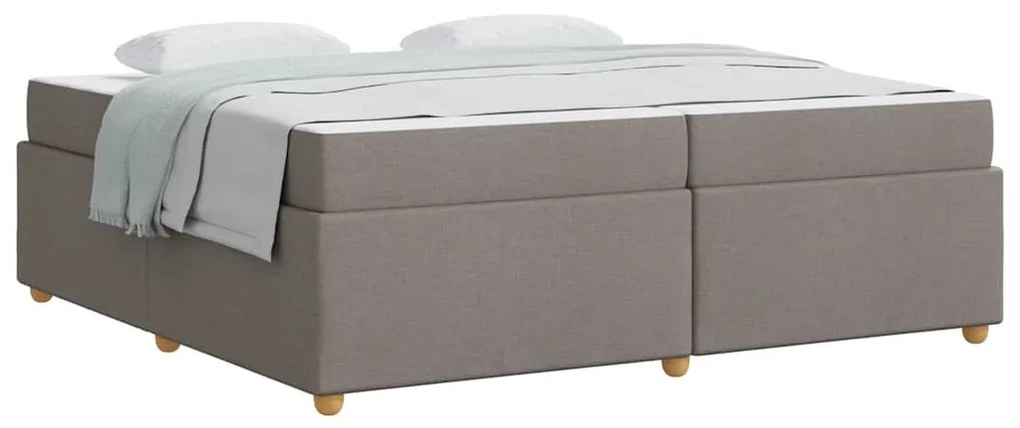 vidaXL Σκελετός Κρεβατιού Άλλο Taupe 200 x 200 cm ύφασμα