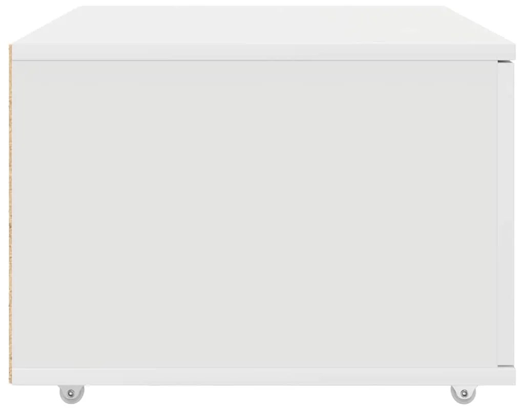 vidaXL Ντουλάπι με Συρτάρια Λευκό 55 x 45 x 33.5 εκ Επεξεργασμένο ξύλο