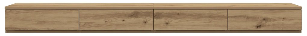 vidaXL Συρτάρια Κρεβατιού από τεχνητό δρυ, 180x36,5x16,5 εκ, επεξεργασμένο ξύλο