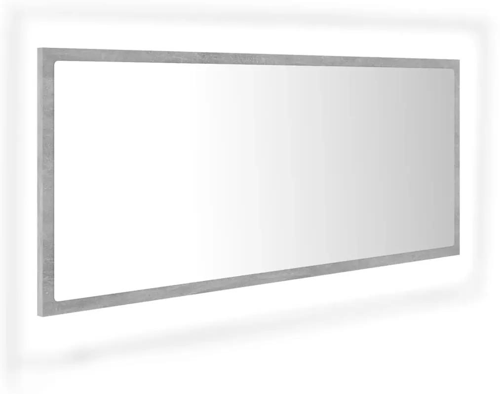 Καθρέφτης Μπάνιου Γκρι Σκυροδέματος 100x8,5x37 εκ. Ακρυλικός - Γκρι