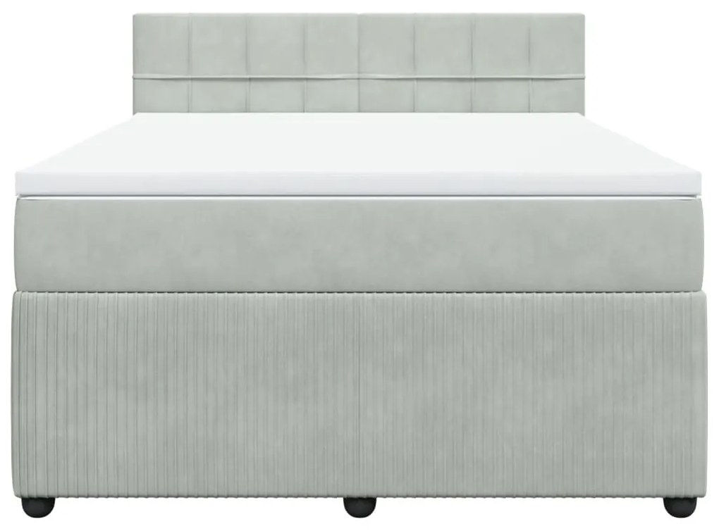 ΚΡΕΒΑΤΙ BOXSPRING ΜΕ ΣΤΡΩΜΑ ΑΝΟΙΧΤΟ ΓΚΡΙ 140X200 ΕΚ. ΒΕΛΟΥΔΙΝΟ 3287758