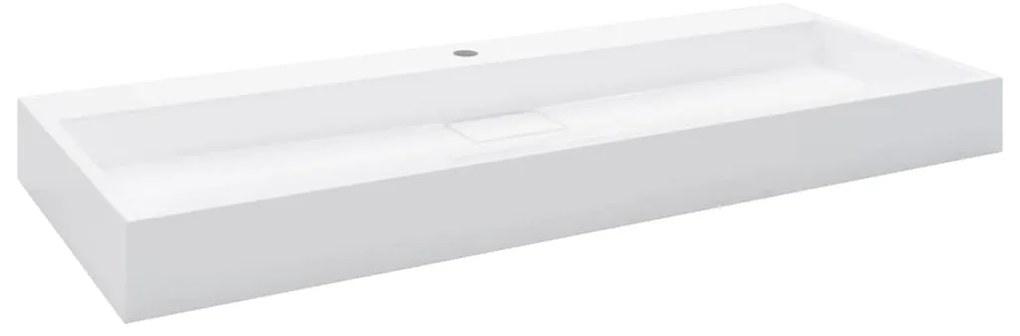 vidaXL Νιπτήρας Λευκός 120x46x11 εκ. Συνθετικός από Τεχνητό Μάρμαρο